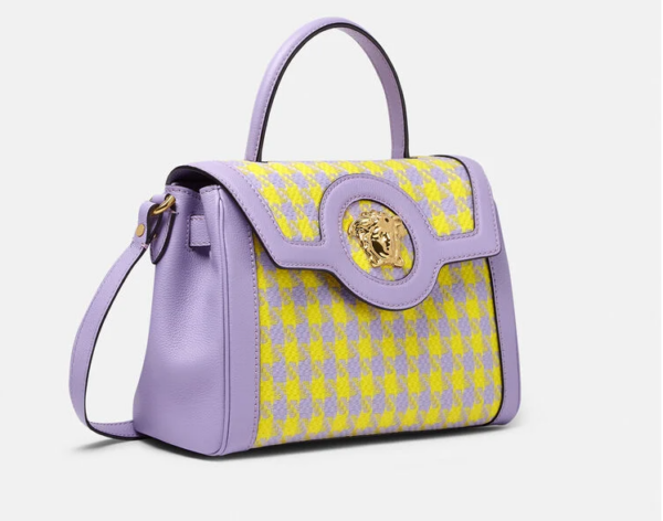 Túi Versace La Medusa Houndstooth Lilac Yellow DBFI039-1A02756-6L14V - Ảnh 3