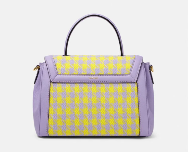 Túi Versace La Medusa Houndstooth Lilac Yellow DBFI039-1A02756-6L14V - Ảnh 4