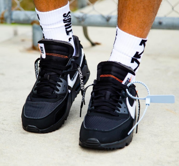 Giày Nike Off-White x Air Max 90 'Black' AA7293-001 - Ảnh 3