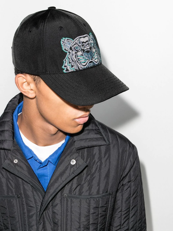 Mũ Kenzo Canvas Kampus Tiger Cap Black Blue FA65AC301F20 - Ảnh 2