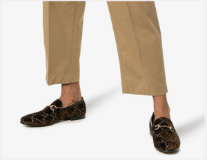 Alternative view of Giày Gucci GG Loafers Horsebit Brown Velvet 430088-9JT80-2091