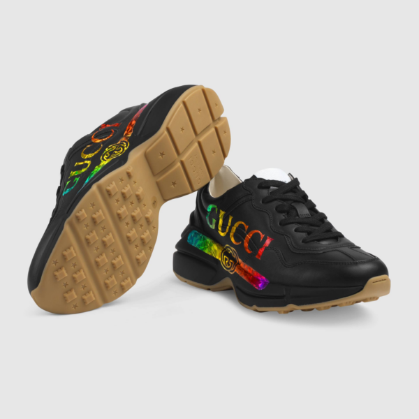 Giày Gucci Wmns Rhyton 'Iridescent Logo' 553608-DRW00-1000 - Ảnh 5