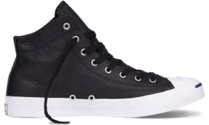 Giày Converse Jack Purcell Leather Mid 'Black' 155718C