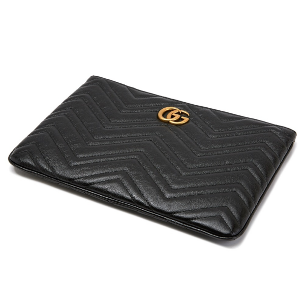 Túi Gucci Leather GG Marmont Pouch With Heart Black 525541-0OLET-1000 - Ảnh 2
