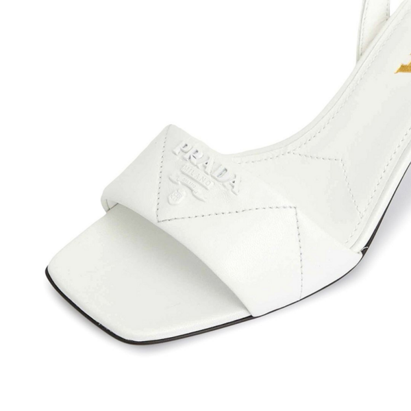 Dép Prada Logo Quilted Nappa 'White' 1X825M-038-F0009 - Ảnh 4