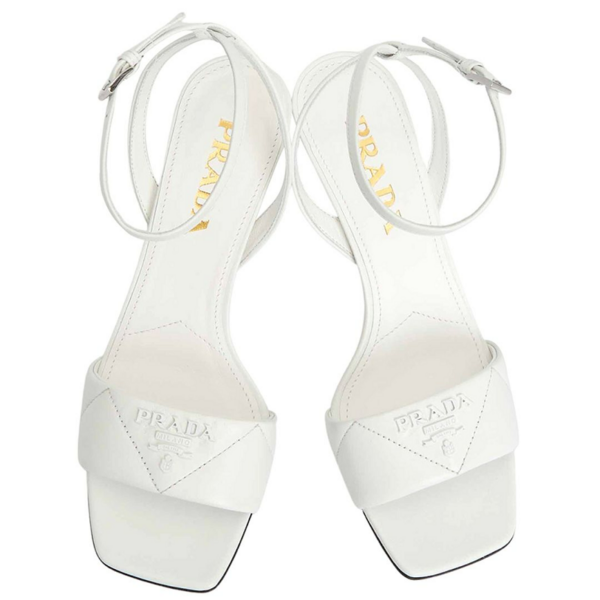 Dép Prada Logo Quilted Nappa 'White' 1X825M-038-F0009 - Ảnh 7