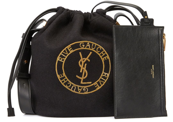 Tui Saint Laurent Rive Gauche Embroidered 'Black' 710261-FAAJ6-1055