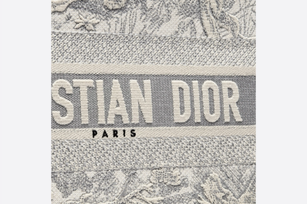 Tui Dior Medium Book Tote 'Gray Toile De Jouy Embroidery' M1296ZTDT-M932
