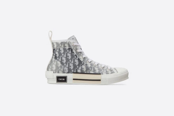Giay Dior B23 High Dior Oblique White Black 3SH118YJP-H069