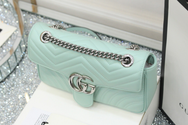 Túi Gucci GG Marmont Small Shoulder Bag Pastel Green 443497-DTDIY-3926 - Ảnh 4