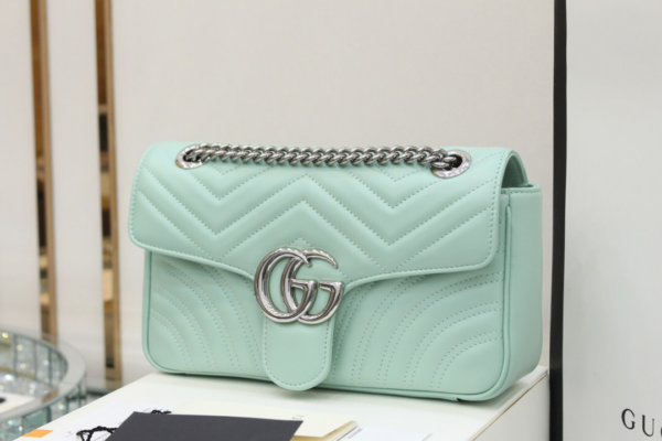 Túi Gucci GG Marmont Small Shoulder Bag Pastel Green 443497-DTDIY-3926 - Ảnh 5