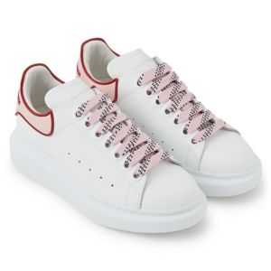 Alternative view of Giày Alexander McQueen Wmns Oversized Sneaker 'White Pink Red' 621056-WHXMT-9633