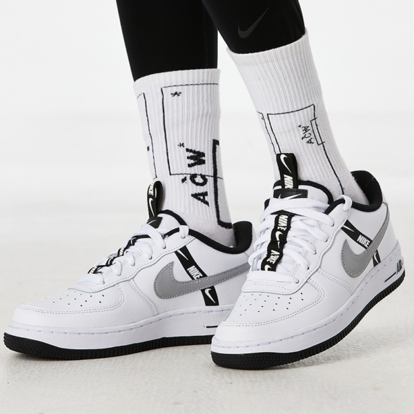 Giày Nike Air Force 1 LV8 KSA GS 'White Silver' CT4683-100 - Ảnh 2