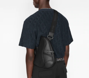 Tui Dior Saddle Bag Black Grained Calfskin 1ADPO093YMJ-H00N