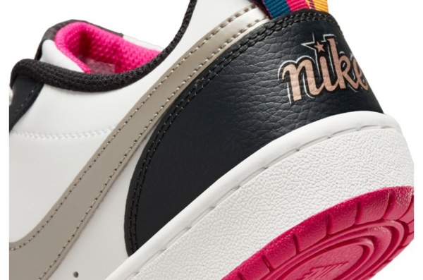 Giày Nike Court Borough Low 2 GS 'Off Noir Pink Prime' DJ0040-100 - Ảnh 5