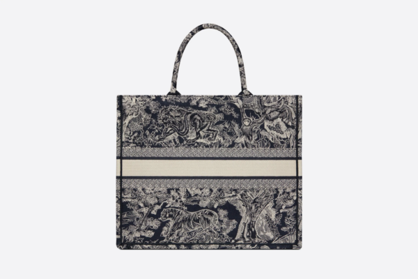 Tui Dior Book Tote Large 'Blue Toile Reverse Embroidery' M1286ZRGO-M928