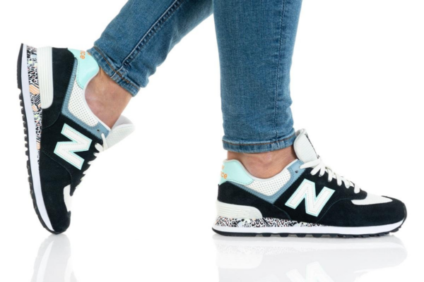 Giày New Balance 574 Classic 'Black White Mint' WL574CA2 - Ảnh 6