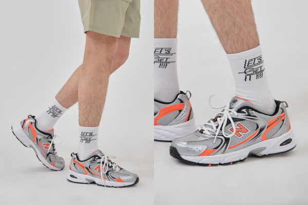 Giày New Balance 530 Retro Silver Orange Running MR530AP - Ảnh 6