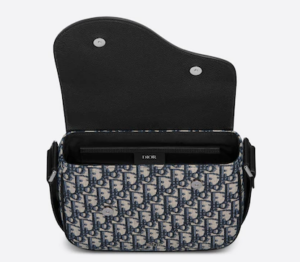 Tui Dior Mini Saddle Messenger Bag Beige and Black 1ADME130YKS-H27E