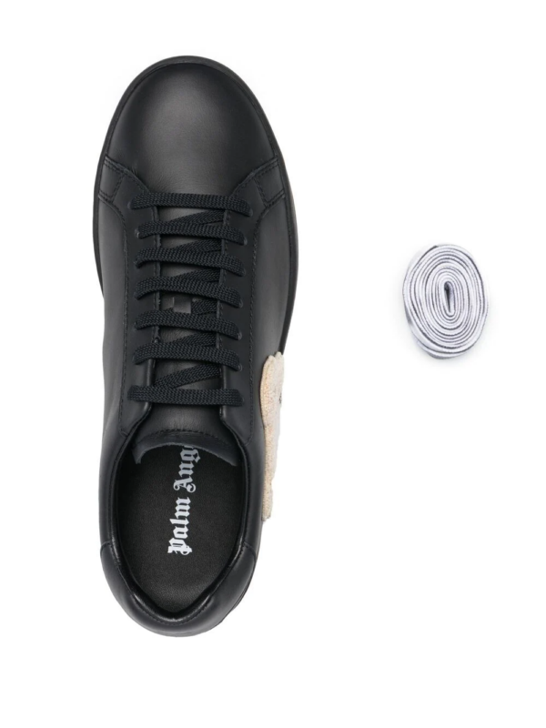 Giày Palm Angels Black Leather Sneaks PMIA058S21LEA0011060 - Ảnh 3