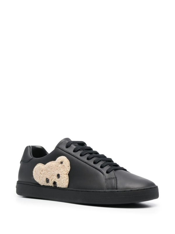 Giày Palm Angels Black Leather Sneaks PMIA058S21LEA0011060 - Ảnh 4