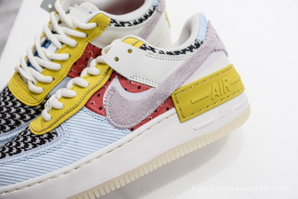 Giày Nike Wmns Air Force 1 Shadow 'Patchwork' DM8076-100 - Ảnh 4