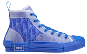 Giày Dior B23 High Top Sneaker Blue Dior Oblique Canvas 3SH118ZMK-H561