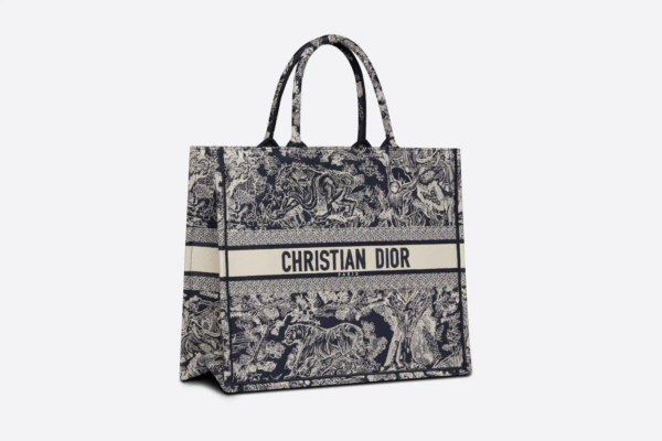 Tui Dior Book Tote Large 'Blue Toile Reverse Embroidery' M1286ZRGO-M928