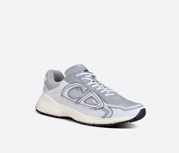 Giày Dior B30 Sneaker Gray Mesh and White Technical Fabric 3SN279ZLZ-H860 - Ảnh 5