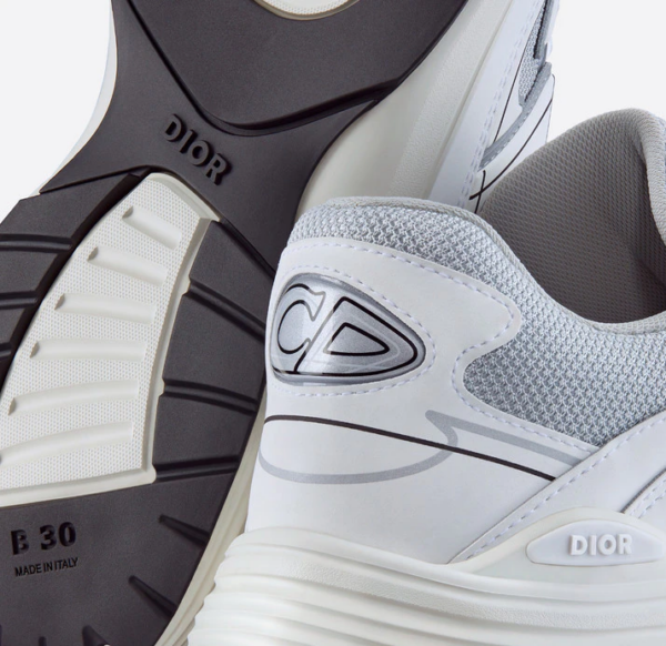 Giày Dior B30 Sneaker Gray Mesh and White Technical Fabric 3SN279ZLZ-H860 - Ảnh 2