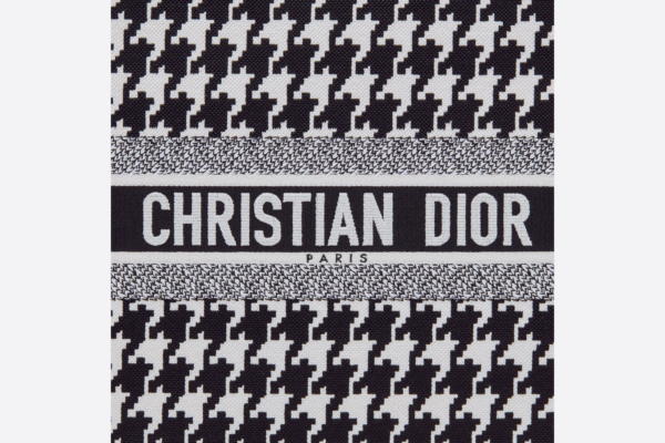 Tui Dior Medium Book Tote 'Black Macro Houndstooth' M1296ZTQT-M911