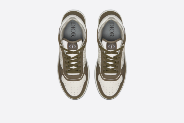 Giày Dior B27 Low Top Sneaker Olive Nubuck Calfskin Galaxy Leather 3SN272ZML_H660 - Ảnh 5