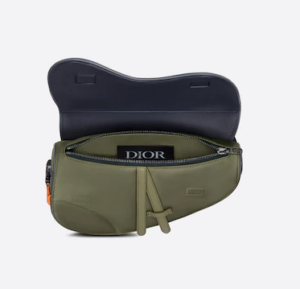 Tui Dior And Sacai Saddle Bag Navy Blue Olive Technical Fabric
