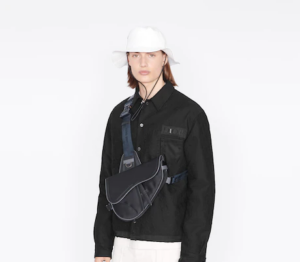 Tui Dior And Sacai Saddle Bag Black Technical Fabric 1ADPO246USC-H15E