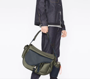 Tui Dior And Sacai Saddle Soft Bag Olive Navy Blue 1ADHO029USF-H65E