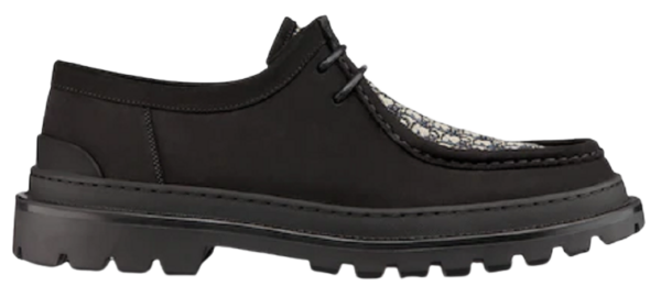 Giày Dior Explorer Boat Shoe Black Nubuck Calfskin 'Black'