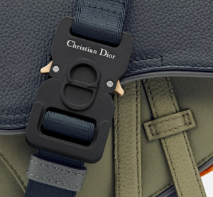 Tui Dior Mini Dior And Sacai Saddle Bag Olive and Navy Blue 1ADCA374USC-H65E