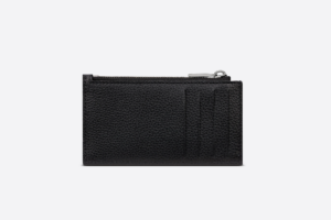 Vi Dior Zipped Card Holder 'Grained Black Dior' 2ESBC250YSE-H03E