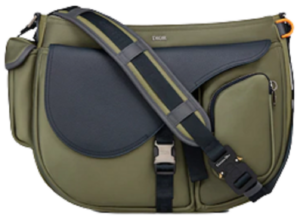 Tui Dior And Sacai Saddle Soft Bag Olive Navy Blue 1ADHO029USF-H65E