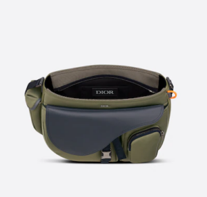 Tui Dior And Sacai Saddle Soft Bag Olive Navy Blue 1ADHO029USF-H65E