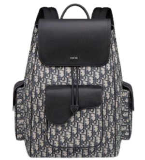 Tui Dior Saddle Backpack Beige Black 1ADBA161YKS-H27E
