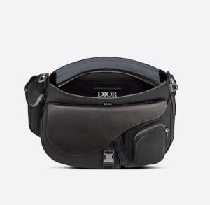 Tui Dior And Sacai Saddle Soft Bag Black 1ADHO029USH-H15E