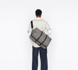 Tui Dior Lingot 50 Bag Beige And Black Oblique Jacquard 1ADDU115YKY-H27E