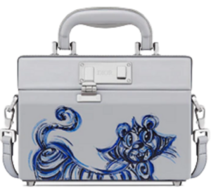 Tui Dior Lock And Kenny Scharf Handbag Gray Smooth 1LXPO199UCK-H855