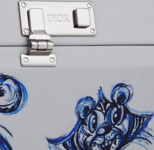 Tui Dior Lock And Kenny Scharf Handbag Gray Smooth 1LXPO199UCK-H855