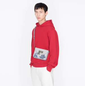 Tui Dior Lock And Kenny Scharf Handbag Gray Smooth 1LXPO199UCK-H855