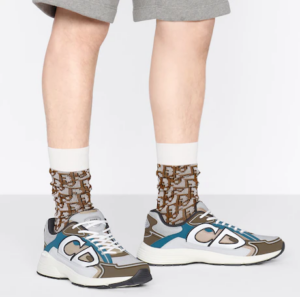 Giay Dior B30 Sneaker White Beige Blue Olive 3SN279ZMC-H866