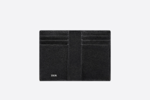 Vi Dior BI-Fold Card Holder 'Black CD Icon' 2ESCH138CDI-H00N