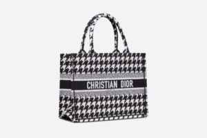 Tui Dior Medium Book Tote 'Black Macro Houndstooth' M1296ZTQT-M911