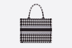 Tui Dior Medium Book Tote 'Black Macro Houndstooth' M1296ZTQT-M911
